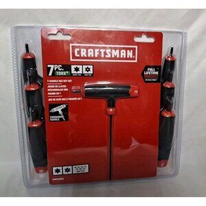 Craftsman T-Handle Torx Hex Key Set 7 pc T 10, 15, 20, 30, 40. Professional
